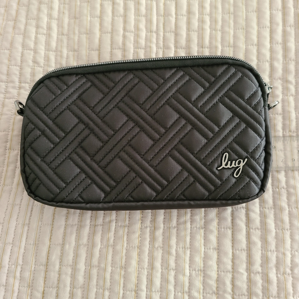 Lug Coupe XL Quilted Black Convertible Travel Purse NWOT